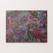 Uitdagende Jigsaw Unicorn Mandala Kunstwerk Legpuzzel (Horizontaal)