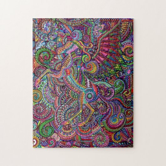 Uitdagende Jigsaw Unicorn Mandala Kunstwerk Legpuzzel (Verticaal)