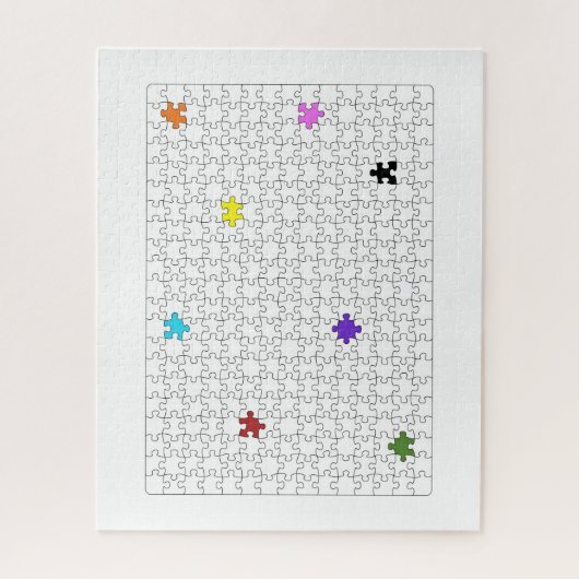 Uitdagende kleurrijke stukken abstract Legpuzzel (Verticaal)
