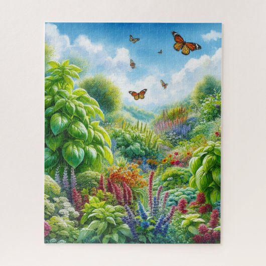 Uitdagende puzzel van 520 stukjes kruidentuin (Verticaal)
