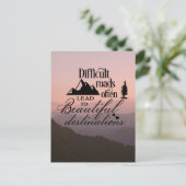 Uitdagende reizen, prachtige bestemmingen briefkaart (Staand voorkant)