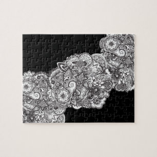 uitdagende zwarte en witte puzzel