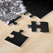 uitdagende zwarte en witte puzzel (Zijkant)