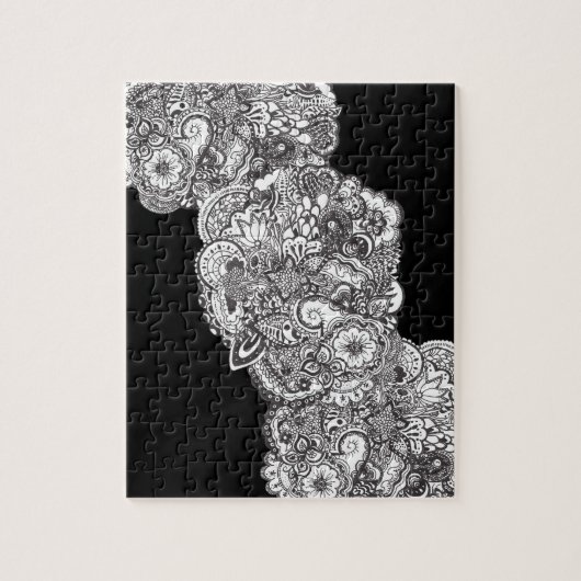 uitdagende zwarte en witte puzzel (Verticaal)