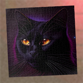 Uitdagende Zwarte Kat Legpuzzel