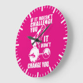 UITDAGING en VERANDERING. Women's Workout Motivati Grote Klok (Hoek)