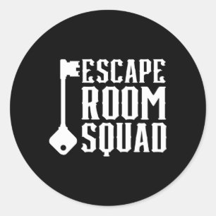 Uitdaging Gamed Locked Escape Room Squad Mystery Ronde Sticker