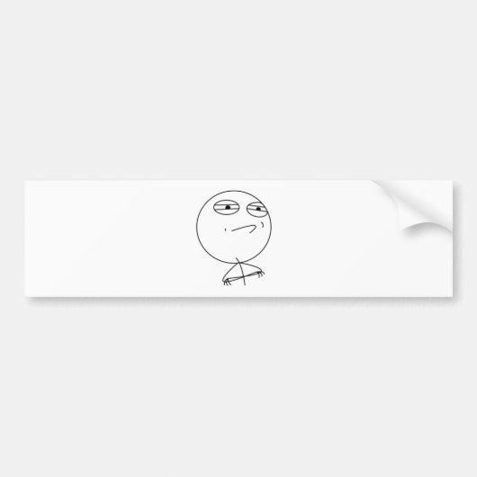 Uitdaging geaccepteerd bumpersticker (Voorkant)