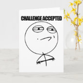 Uitdaging geaccepteerd kaart (Gele Bloem)