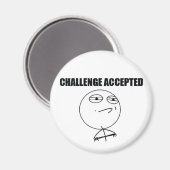 Uitdaging geaccepteerd magneet (Voorkant / Achterkant)