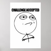 Uitdaging geaccepteerd poster (Voorkant)