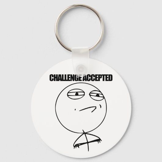 Uitdaging geaccepteerd sleutelhanger (Voorkant)