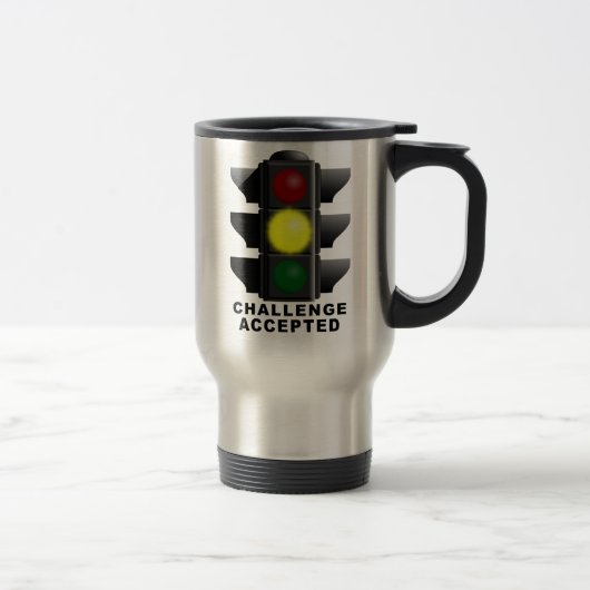 Uitdaging geaccepteerd verkeerslicht travelgmug gr reisbeker (Rechts)