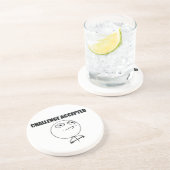 Uitdaging geaccepteerd zandsteen onderzetter (Zijkant)