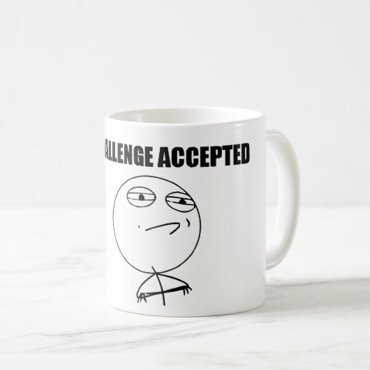 Uitdaging geaccepteerde Mok (Voorkant rechts)