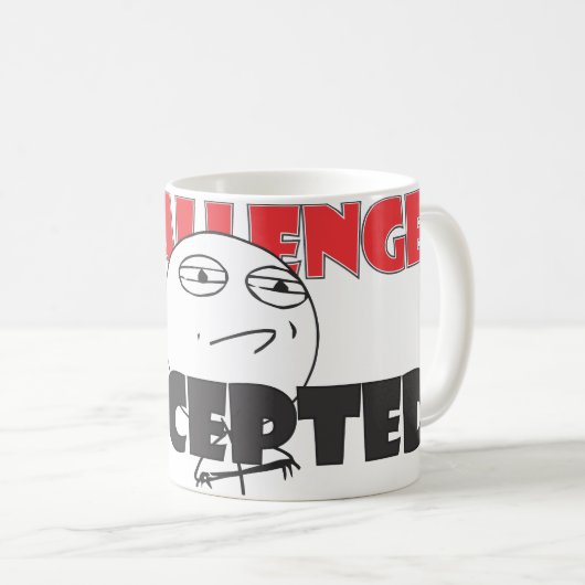 Uitdaging geaccepteerde Mok! Koffiemok (Voorkant rechts)