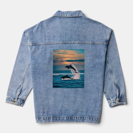 Uitdaging in het Diepblauw Denim Jacket (Achterkant)