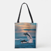 Uitdaging in het Diepblauw Tote Bag (Achterkant)
