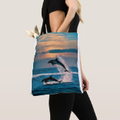 Uitdaging in het Diepblauw Tote Bag (Dichtbij)
