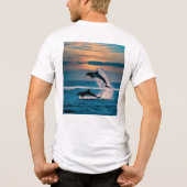 Uitdaging in het Diepblauw Tri-Blend Shirt (Achterkant)