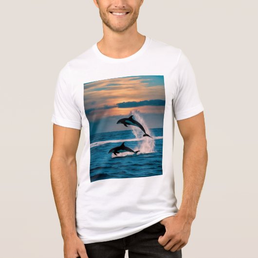Uitdaging in het Diepblauw Tri-Blend Shirt (Voorkant)