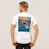 Uitdaging in het Diepblauw Tri-Blend Shirt (Achterkant volledig)