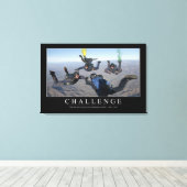 Uitdaging: Inspirerend Citaat 1 Canvas Afdruk (Insitu (Houten vloer))