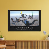 Uitdaging: Inspirerend Citaat 1 Canvas Afdruk (Insitu (Woonkamer))