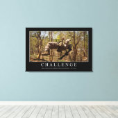 Uitdaging: Inspirerend Citaat 2 Canvas Afdruk (Insitu (Houten vloer))