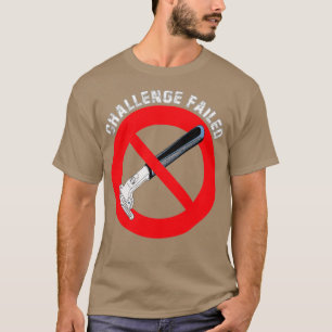 Uitdaging mislukt baard met drie dagen baard t-shirt