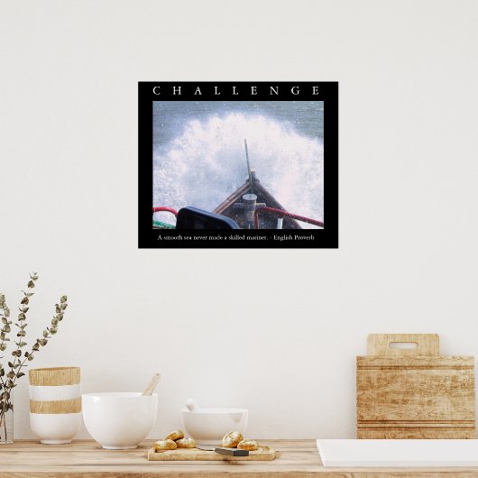 UITDAGING - Motivatie Poster BOAT met Citaat (Keuken)