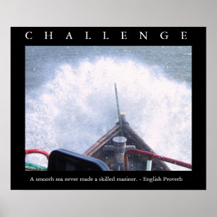 UITDAGING - Motivatie Poster BOAT met Citaat