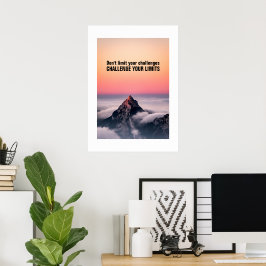 Uitdaging uw grenzen - Motivatie Poster