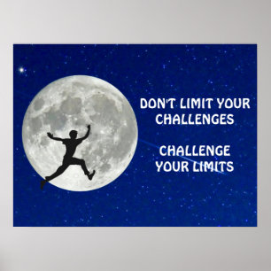 Uitdaging van uw motivatie prijsopgave poster