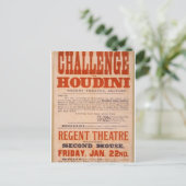 Uitdaging voor het theater van Houdini Briefkaart (Staand voorkant)