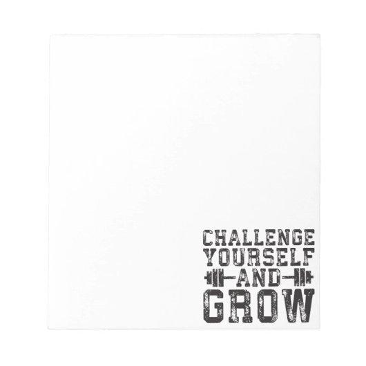 Uitdaging voor jezelf en groei - Inspirerend Notitieblok (Voorkant)