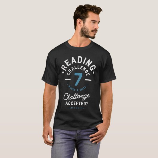 Uitdaging voor lezen geaccepteerd t-shirt (Voorkant volledig)