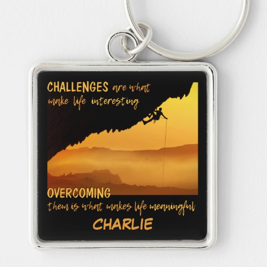 UITDAGINGEN de belangrijkste ketting van de douane Sleutelhanger (Voorkant)