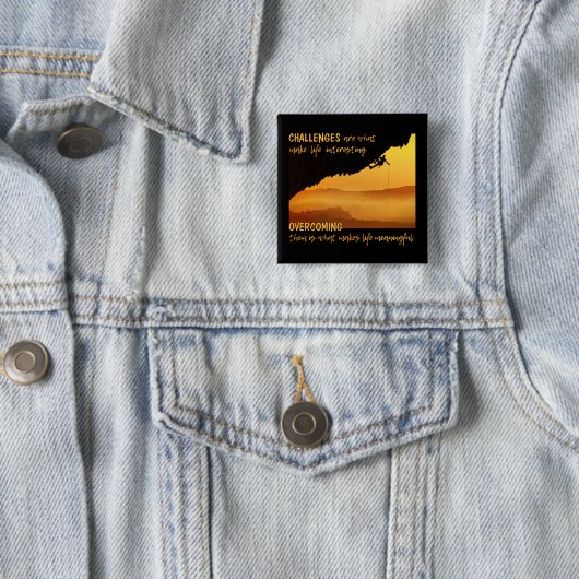 UITDAGINGEN, knop Vierkante Button 5,1 Cm (In situ)