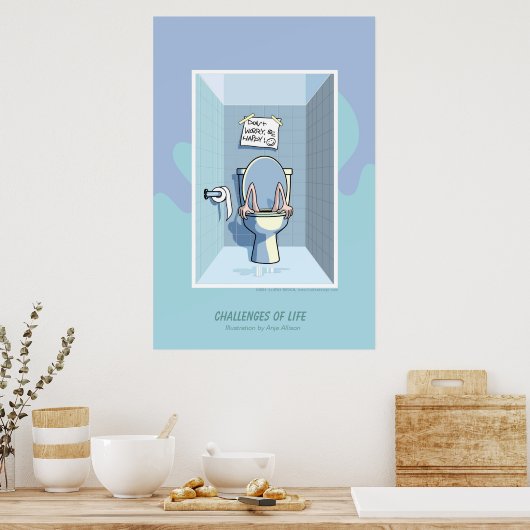 Uitdagingen van het leven poster (Keuken)