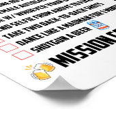 Uitdagingen voor vrijgezellenfeest - Funny Groom C Poster (Hoek)