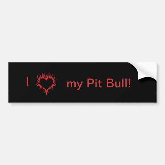 uitdruk je liefde! zwart en rood bumpersticker (Voorkant)
