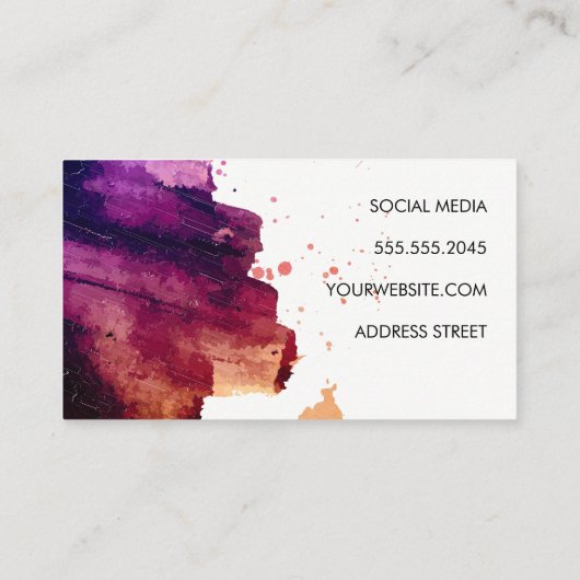 Uitdrukkelijk geborsteld | Zwarte achtergrond Visitekaartje (Achterkant)