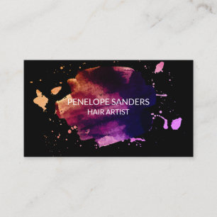 Uitdrukkelijk geborsteld   Zwarte achtergrond Visitekaartje