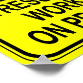 Uitdrukkelijke afdrukken van werknemers poster (Hoek)