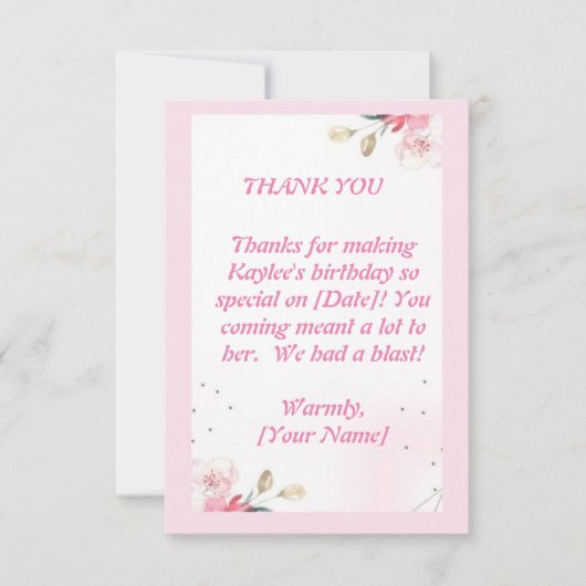 Uitdrukkelijke dankbaarheid Simply: Flat Dank u ka Bedankkaart (Voorkant)