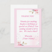 Uitdrukkelijke dankbaarheid Simply: Flat Dank u ka Bedankkaart (Voorkant / Achterkant)