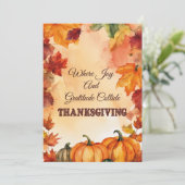 Uitdrukkelijke dankbaarheid: "THANKSGIVING WENSKAA Feestdagenkaart (Staand voorkant)