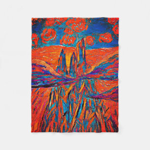 Uitdrukkelijke Rozen in de lucht Fleece Deken