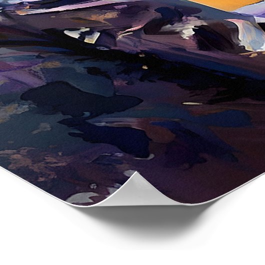 Uitdrukken van het Poster van het Afbeelding Jazz (Hoek)